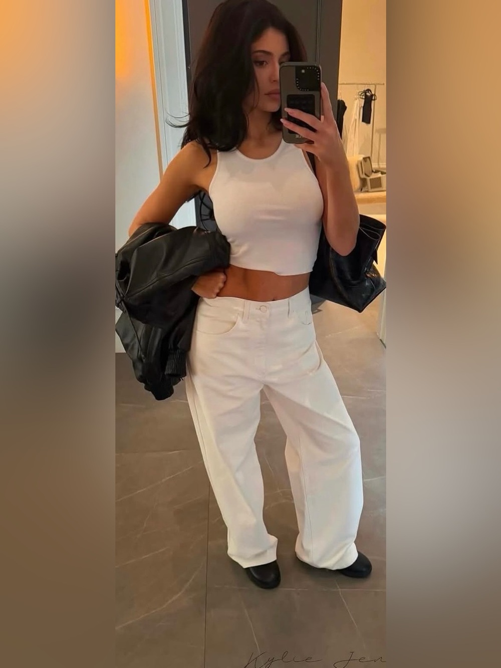 khy by kylie jenner - low rise white denim Sz 29